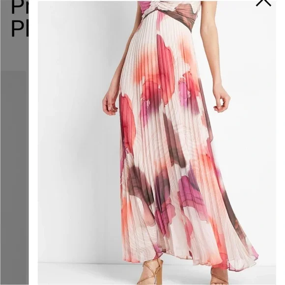 🔴 Express floral pleated maxi dress size xl - Picture 4 of 12